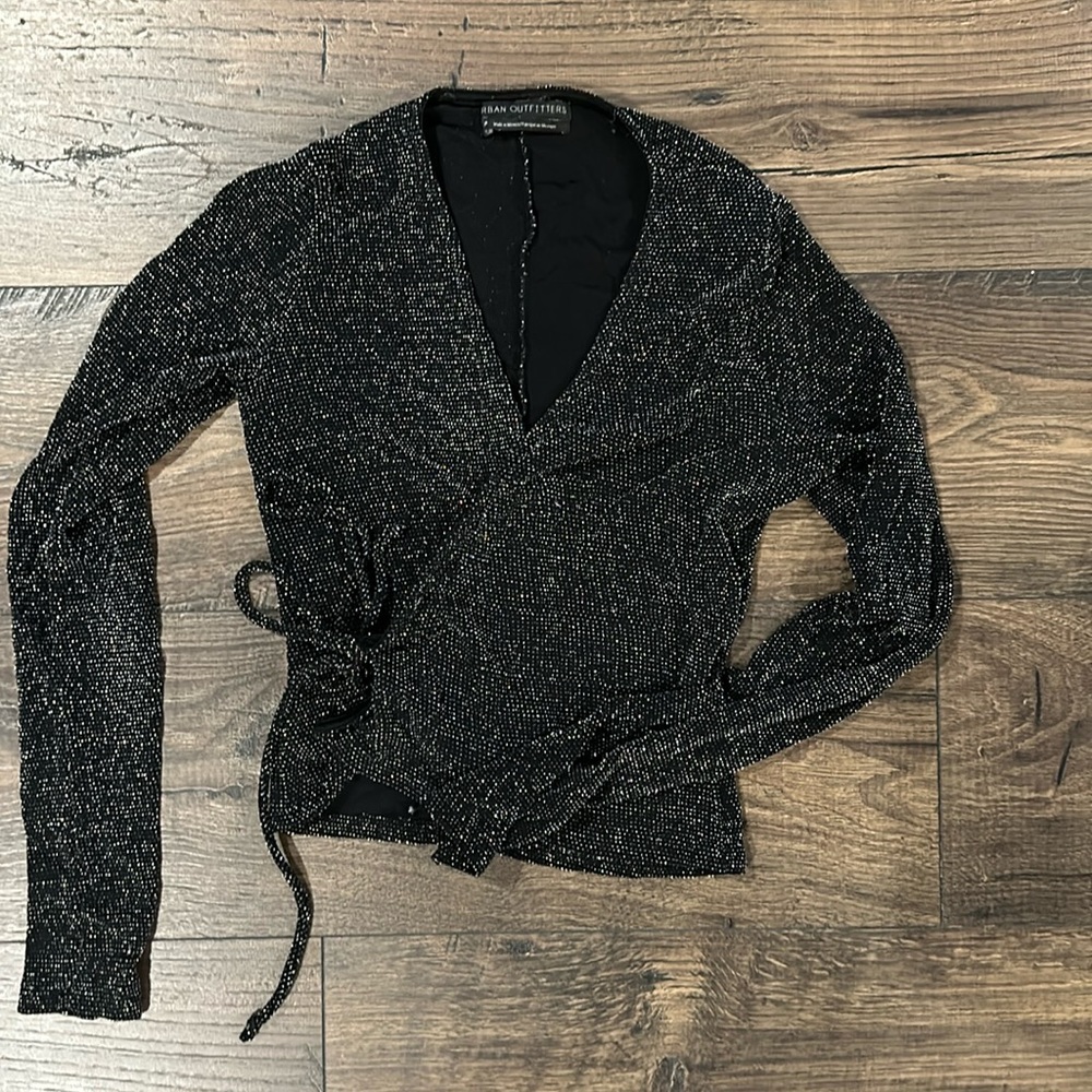Sparkly urban outfitters tie top